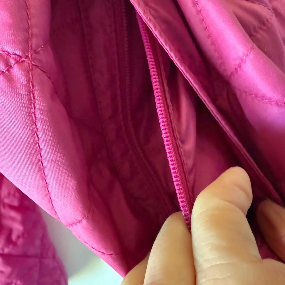 LLBean NWT Pink Hooded Insulated Half Zip Katahdin Pullover size xs - Picture 4 of 9